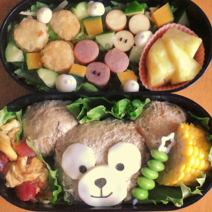 こどものお弁当★ふわふわダッフィーいなり